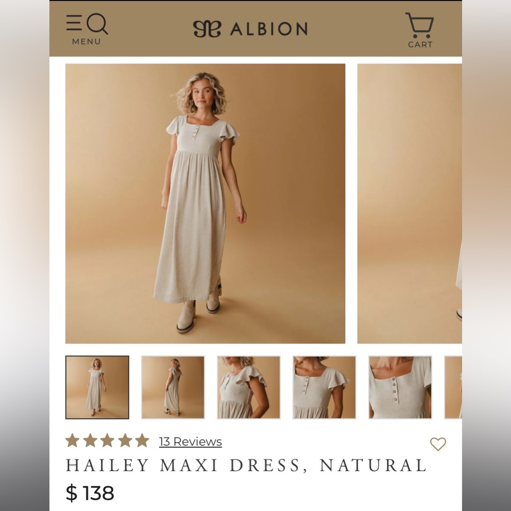 Albion Fit Hailey Maxi Dress, Natural